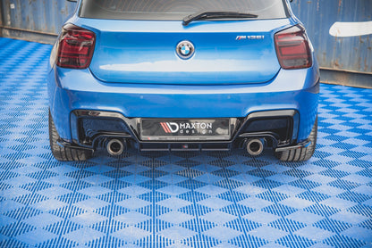 Heck Ansatz Flaps Diffusor V.2 für BMW M135i F20 schwarz matt