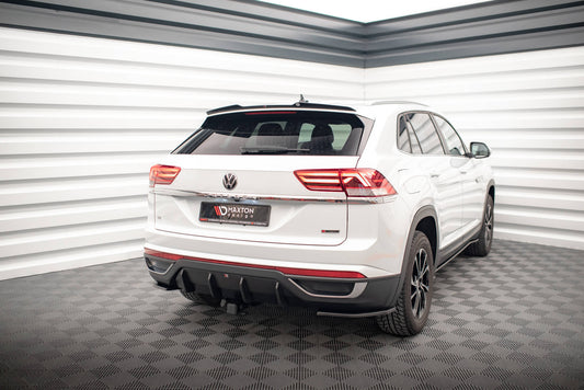 Heck Ansatz Flaps Diffusor für Volkswagen Atlas Cross schwarz matt