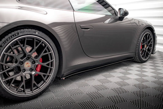 Seitenschweller Ansatz für Porsche 911 Carrera 4S 992 Carbon Look