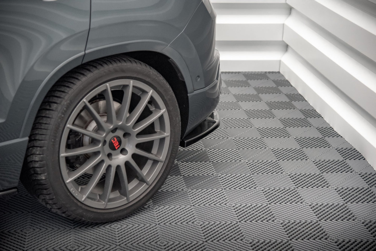 Heck Ansatz Flaps Diffusor für Cupra Ateca schwarz matt