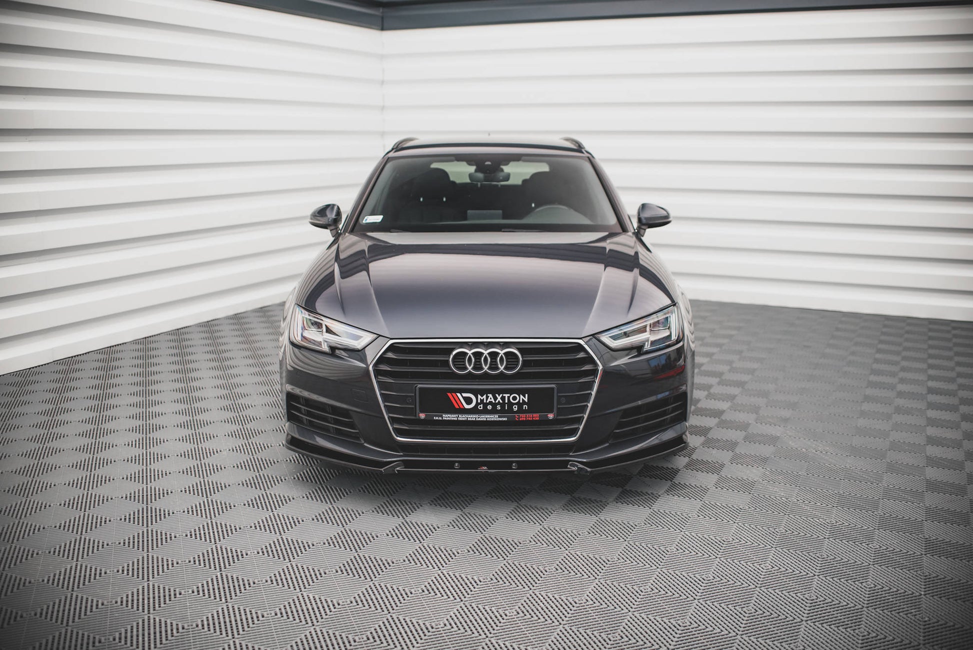 Front Ansatz V.1 für Audi A4 B9 schwarz matt