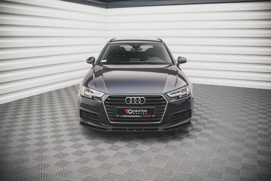 Front Ansatz V.1 für Audi A4 B9 schwarz Hochglanz