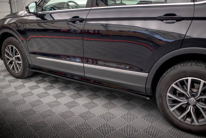Seitenschweller Ansatz für Volkswagen Tiguan Allspace Mk2 Carbon Look