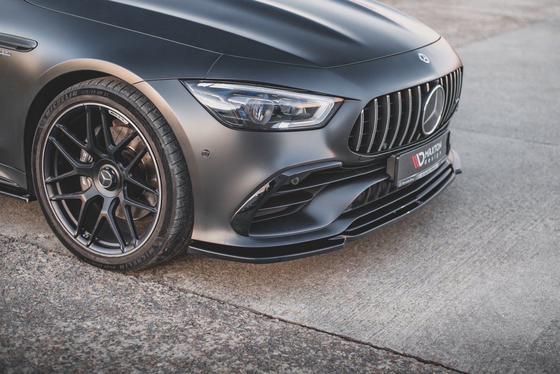 Front Ansatz V.1 für Mercedes-AMG GT 53 4-Door Coupe schwarz matt