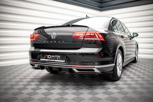 Spoiler CAP für Volkswagen Passat Limousine B8 Facelift schwarz matt