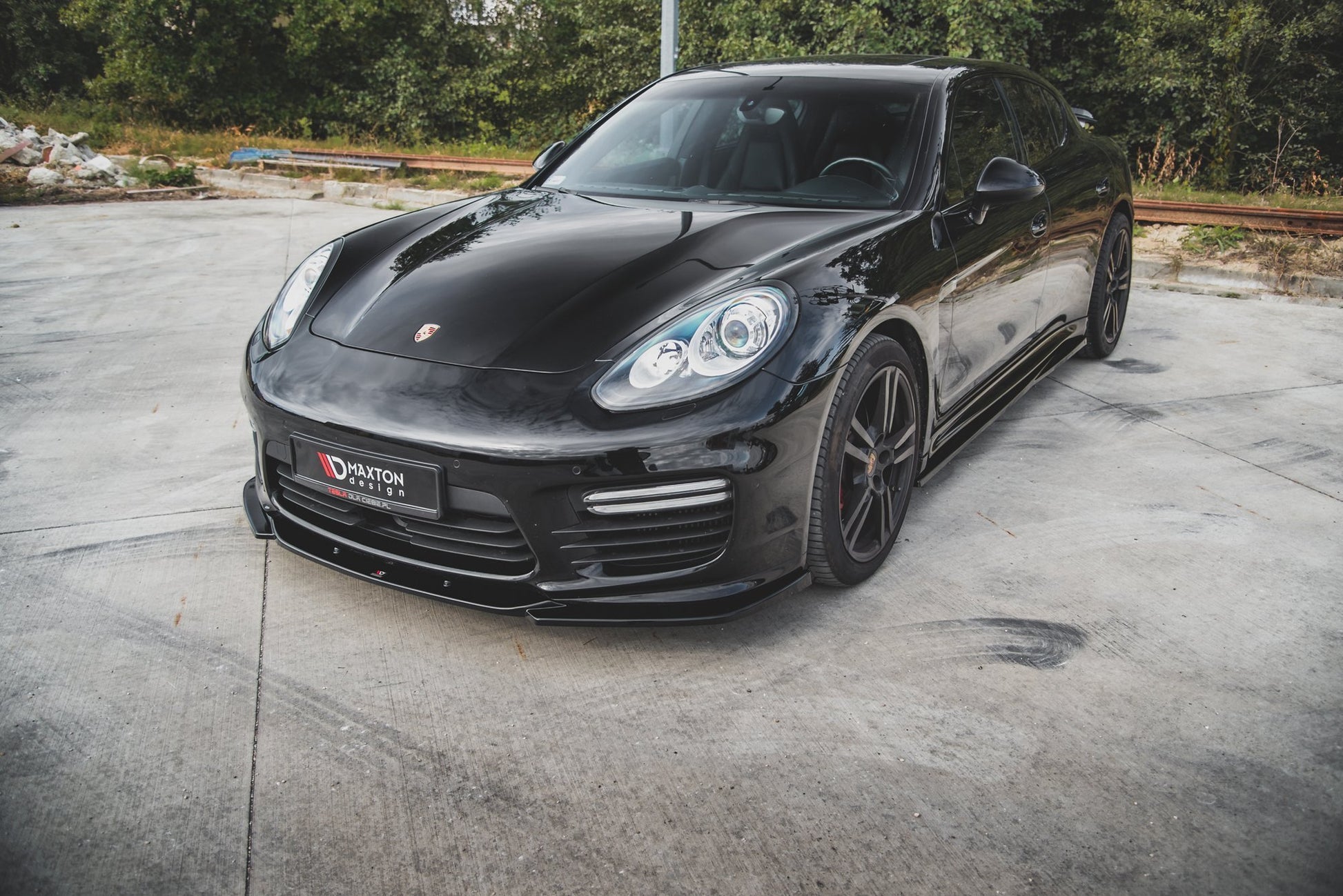 Front Ansatz V.2 für Porsche Panamera Turbo 970 Facelift schwarz matt