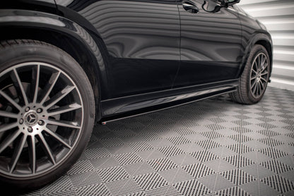 Seitenschweller Ansatz für Mercedes-Benz GLE Coupe AMG-Line C167 schwarz Hochglanz