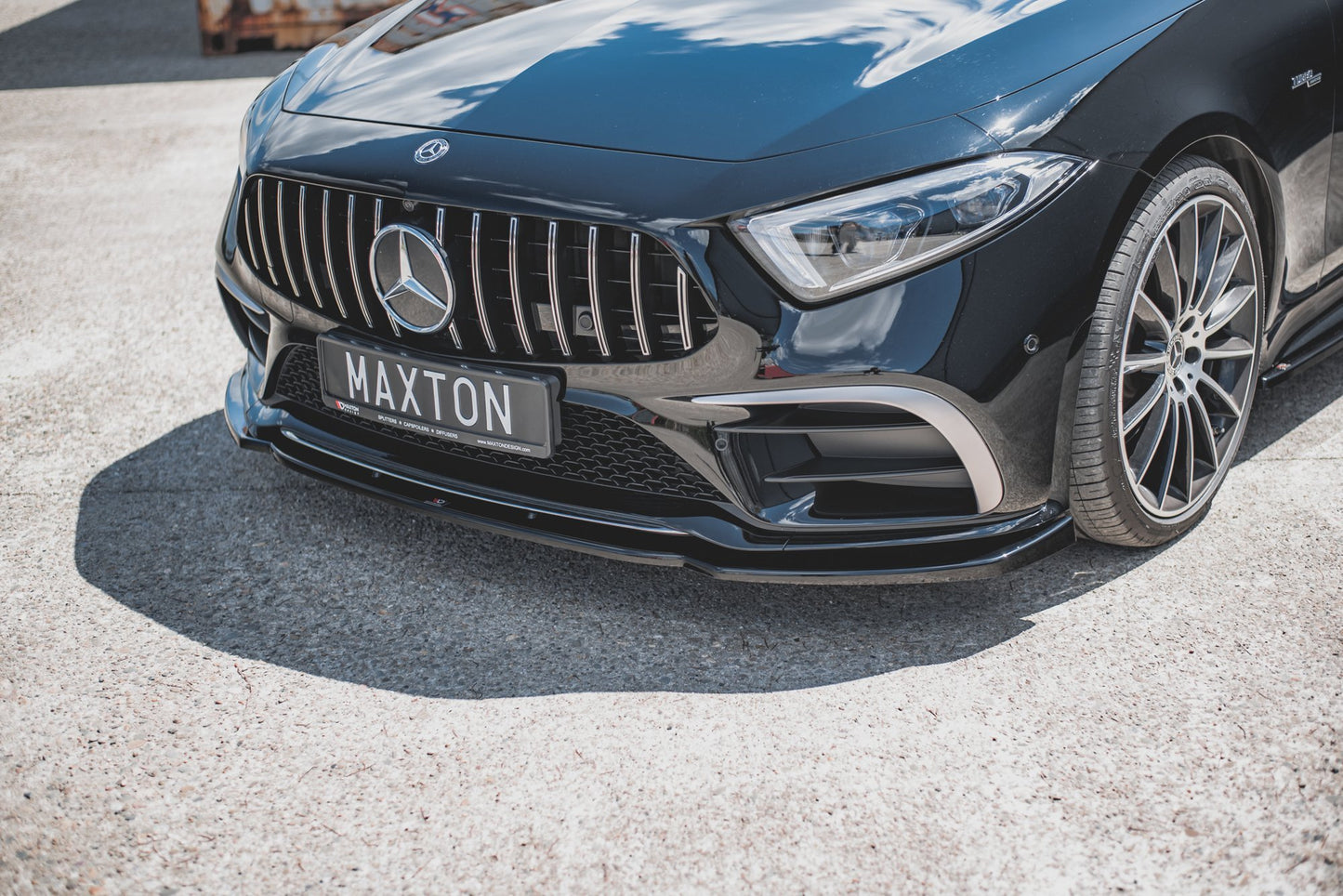 Front Ansatz V.2 für Mercedes-Benz CLS AMG-Line / 53AMG C257 schwarz Hochglanz