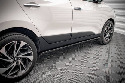 Seitenschweller Ansatz für Hyundai ix35 Mk1 schwarz Hochglanz