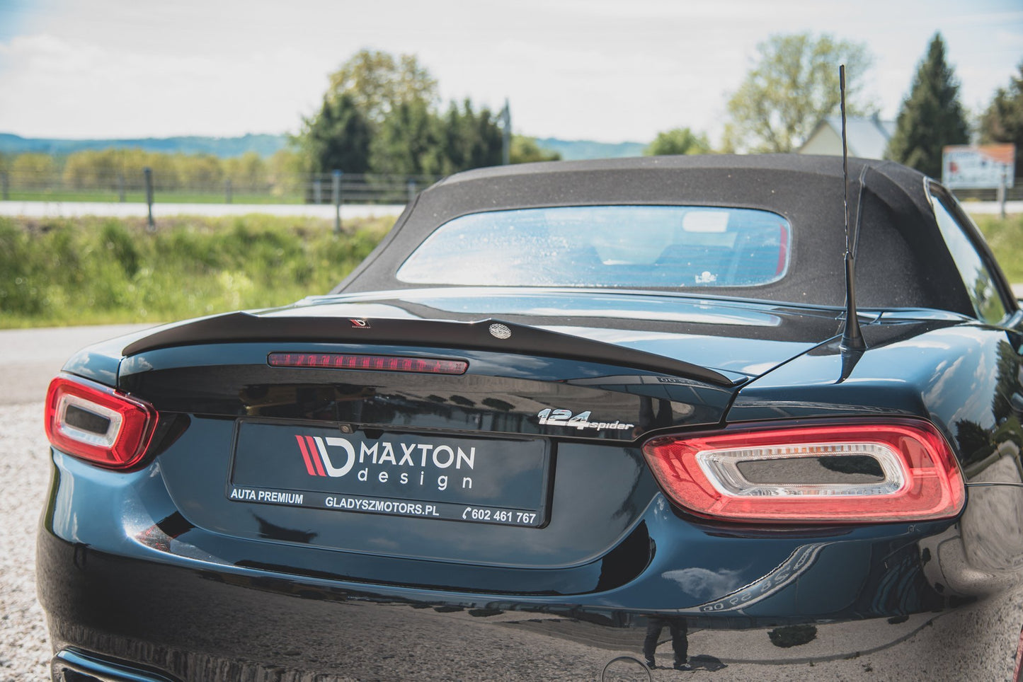 Spoiler CAP für Fiat 124 Spider Abarth schwarz Hochglanz