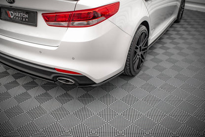 Heck Ansatz Flaps Diffusor für Kia Optima Mk4 schwarz Hochglanz