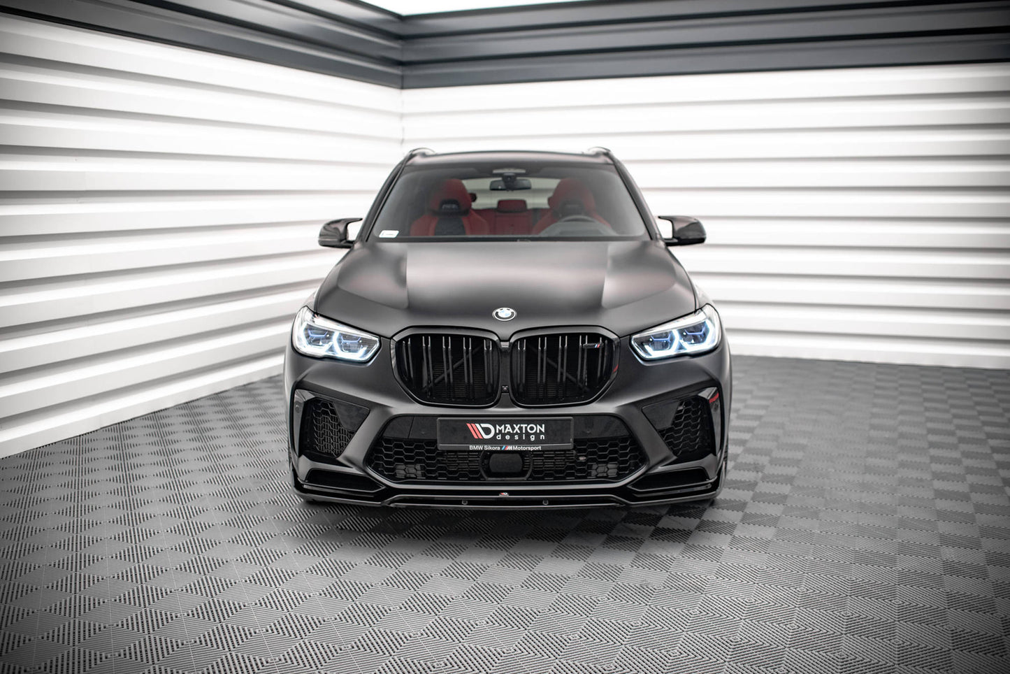 Front Ansatz V.3 für BMW  X5M F95 schwarz Hochglanz