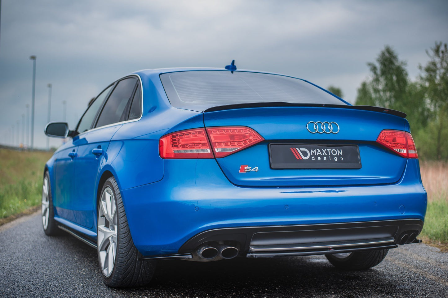 Spoiler CAP für Audi A4 / A4 S-Line B8 / B8 FL Limousine schwarz matt