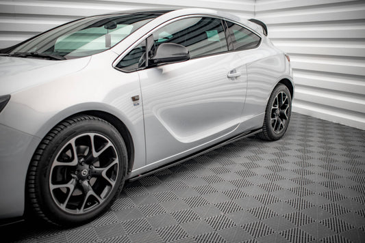 Seitenschweller Ansatz für Opel Astra GTC OPC-Line J schwarz Hochglanz