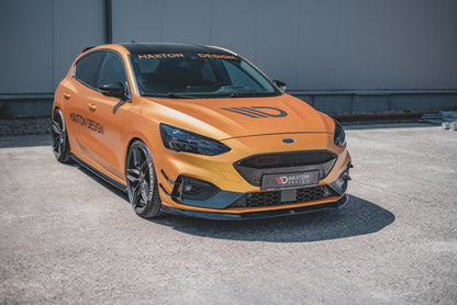 Front Ansatz für V.8 Ford Focus ST / ST-Line Mk4 schwarz Hochglanz