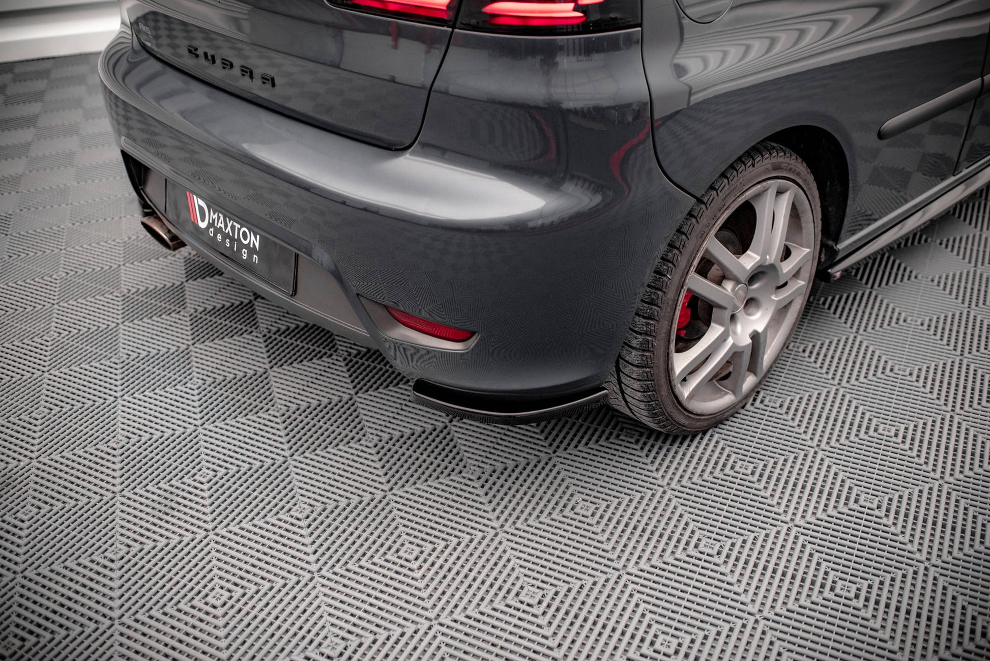 Heck Ansatz Flaps Diffusor für Seat Ibiza Cupra Mk3 schwarz matt