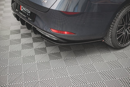 Heck Ansatz Flaps Diffusor für Seat Leon FR ST Mk4 schwarz Hochglanz