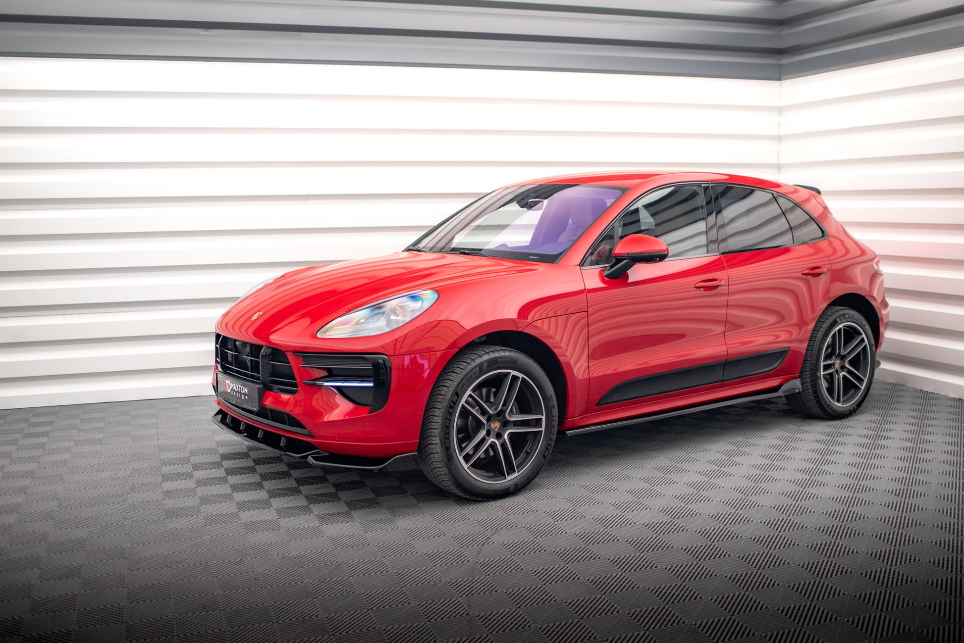 Seitenschweller Ansatz für Porsche Macan Mk1 Facelift schwarz matt