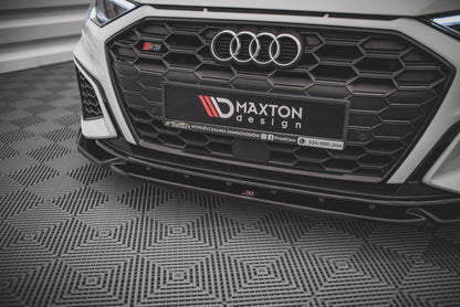 Front Ansatz V.3 für Audi S3 / A3 S-Line 8Y schwarz Hochglanz