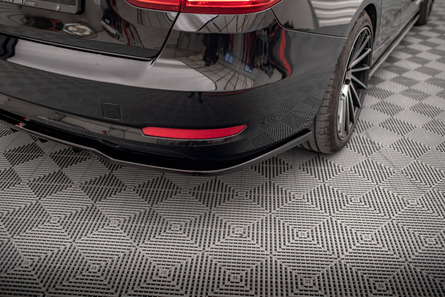 Mittlerer Diffusor Heck Ansatz DTM Look für BMW 3er GT F34 schwarz matt