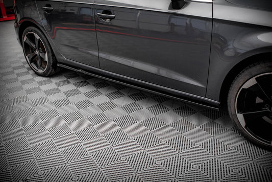 Seitenschweller Ansatz für Audi A3 Sportback 8V Carbon Look