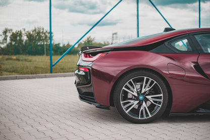 Mittlerer Diffusor Heck Ansatz für BMW i8 schwarz matt
