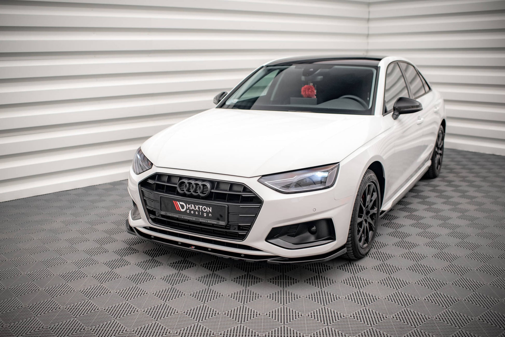 Front Ansatz V.2 für Audi A4 B9 Facelift schwarz matt