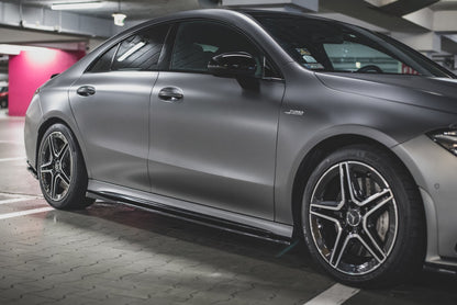 Seitenschweller Ansatz für Mercedes-AMG CLA 35 / 45 C118 schwarz Hochglanz
