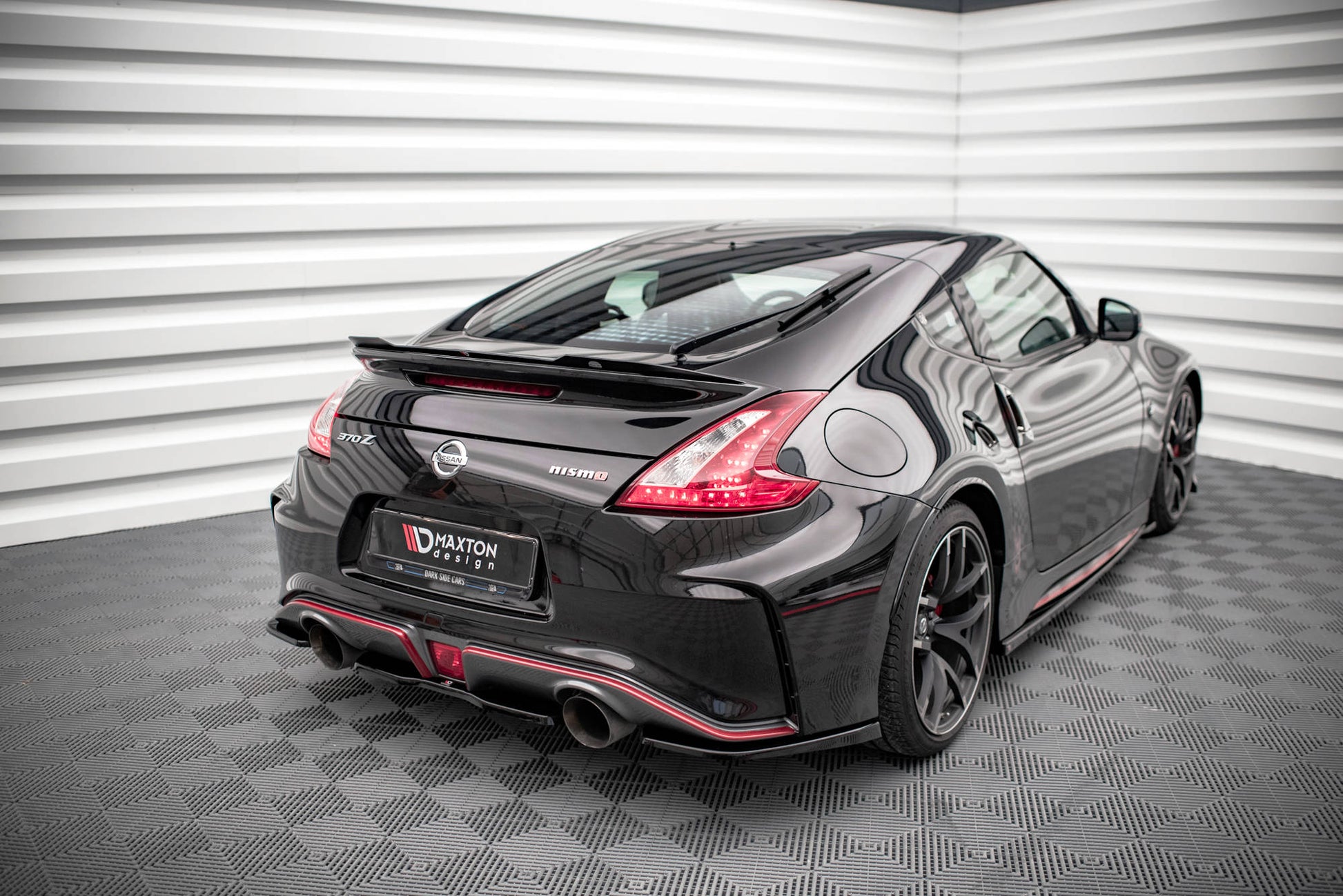 Mittlerer Diffusor Heck Ansatz für Nissan 370Z Nismo Facelift schwarz matt