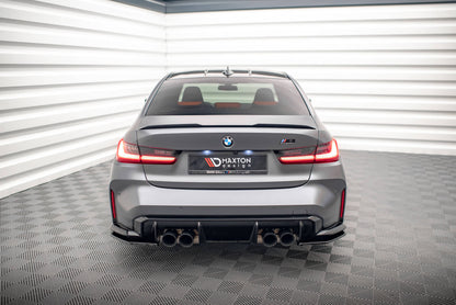 Heck Ansatz Flaps Diffusor V.2 für BMW M3 G80 schwarz matt