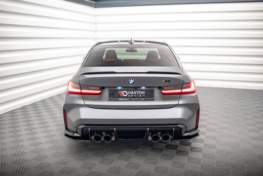 Heck Ansatz Flaps Diffusor V.2 für BMW M3 G80 Carbon Look