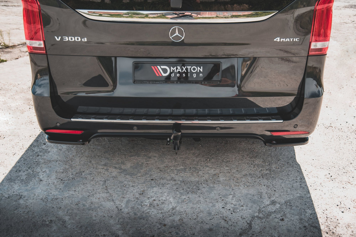 Heck Ansatz Flaps Diffusor V.1 für Mercedes-Benz V-Klasse AMG-Line W447 Facelift Carbon Look