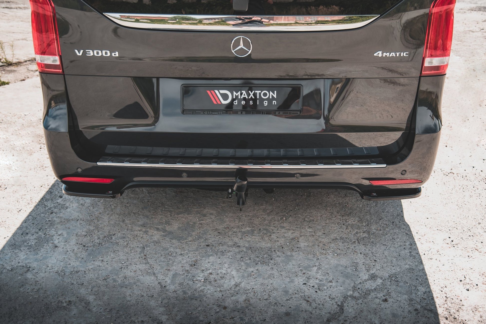Heck Ansatz Flaps Diffusor V.1 für Mercedes-Benz V-Klasse AMG-Line W447 Facelift Carbon Look