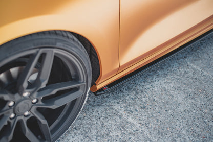 Seitenschweller Ansatz für V.4 Ford Focus ST / ST-Line Mk4 schwarz matt