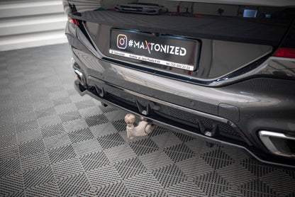 Mittlerer Diffusor Heck Ansatz DTM Look für V.3 BMW X6 M-Paket G06 schwarz matt