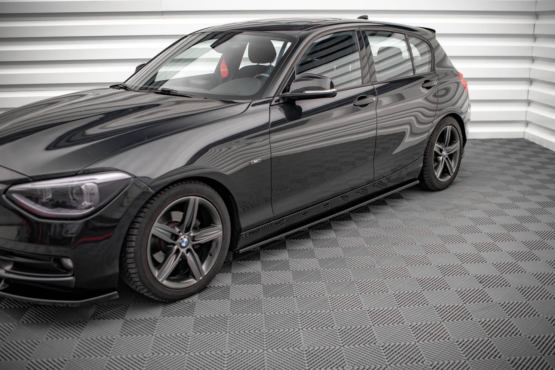 Seitenschweller Ansatz für BMW 1er F20 schwarz Hochglanz