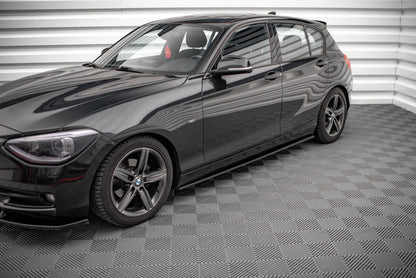 Seitenschweller Ansatz für BMW 1er F20 schwarz Hochglanz