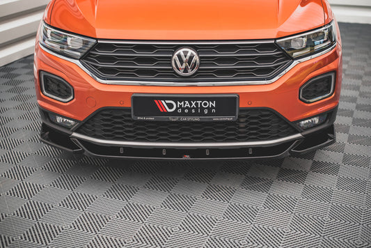 Front Ansatz V.1 für Volkswagen T-Roc Mk1 schwarz Hochglanz