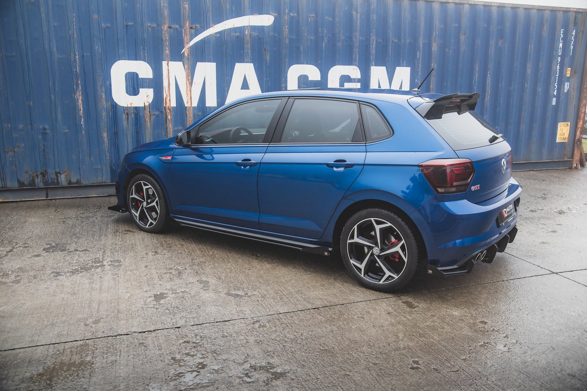 Side Flaps Volkswagen Polo GTI Mk6 schwarz Hochglanz