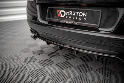 Mittlerer Diffusor Heck Ansatz DTM Look für Bentley Continental GT V8 S Mk2 schwarz Hochglanz