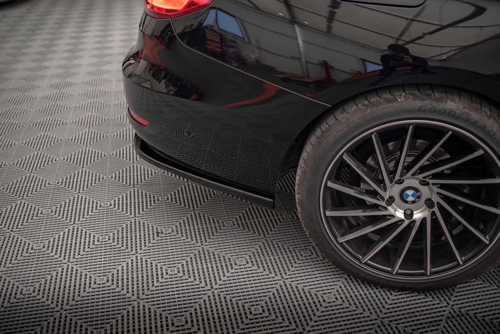 Mittlerer Diffusor Heck Ansatz DTM Look für BMW 3er GT F34 schwarz matt