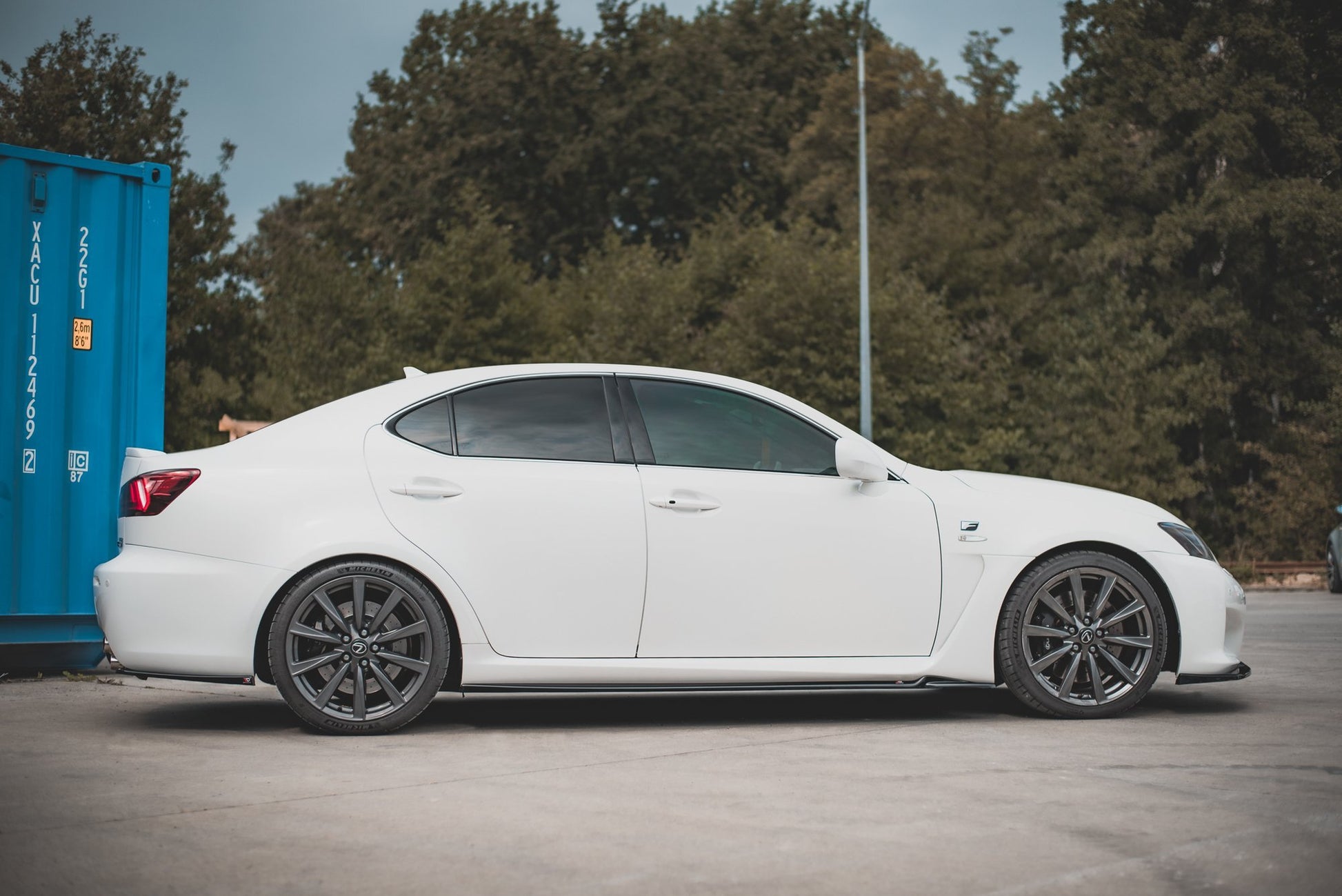 Seitenschweller Ansatz für Lexus IS F Mk2 schwarz matt