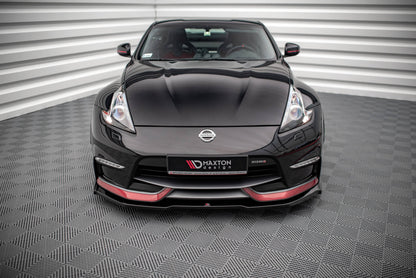 Front Ansatz V.1 für Nissan 370Z Nismo Facelift schwarz Hochglanz