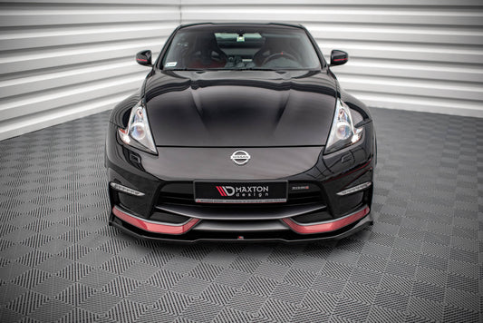 Front Ansatz V.1 für Nissan 370Z Nismo Facelift schwarz Hochglanz