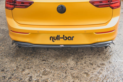 Diffusor Heck Ansatz für VW Golf 8 schwarz Hochglanz