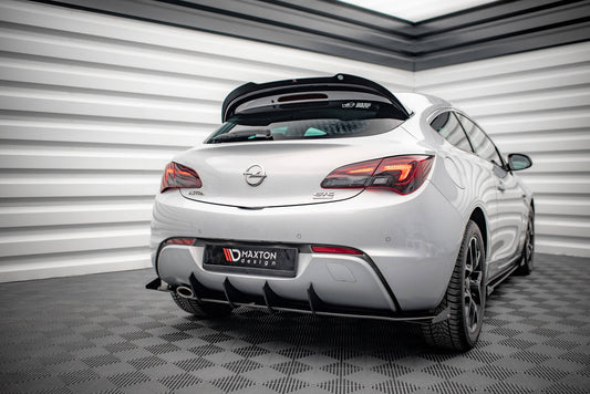 Robuste Racing Diffusor Heck Ansatz +Flaps für Opel Astra GTC OPC-Line J schwarz Hochglanz