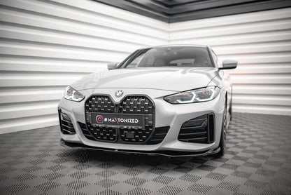 Front Ansatz V.1 für BMW 4er Gran Coupe M-Paket G26 schwarz Hochglanz