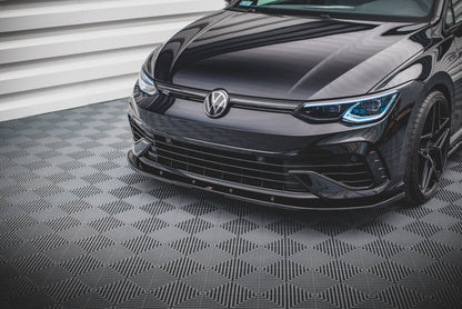 Front Ansatz V.1 für Volkswagen Golf R Mk8 schwarz matt