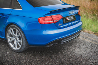 Heck Ansatz Flaps Diffusor für Audi S4 / A4 S-Line B8 Limousine Carbon Look