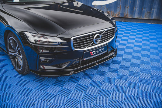 Front Ansatz V.1 für Volvo S60/V60 R-Design Mk3 schwarz Hochglanz